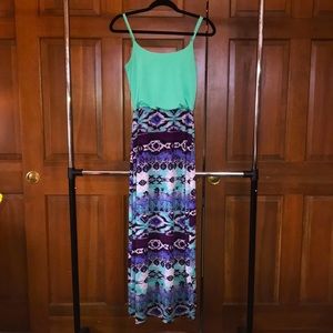 Rue21 Maxi Dress, Geometric Print, Sz S
